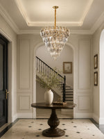Smoke Gray Empire Chandelier – Hand-Cut Glass Pendant Light