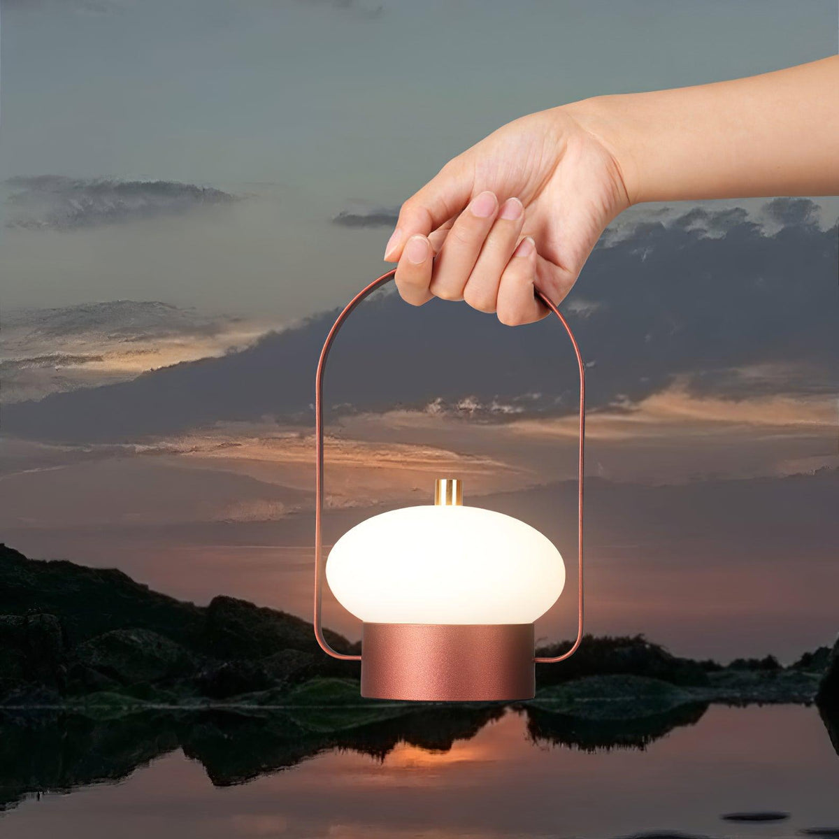 Soft Spot Portable Table Lamp with Rechargeable Battery, Touch Dimmer
