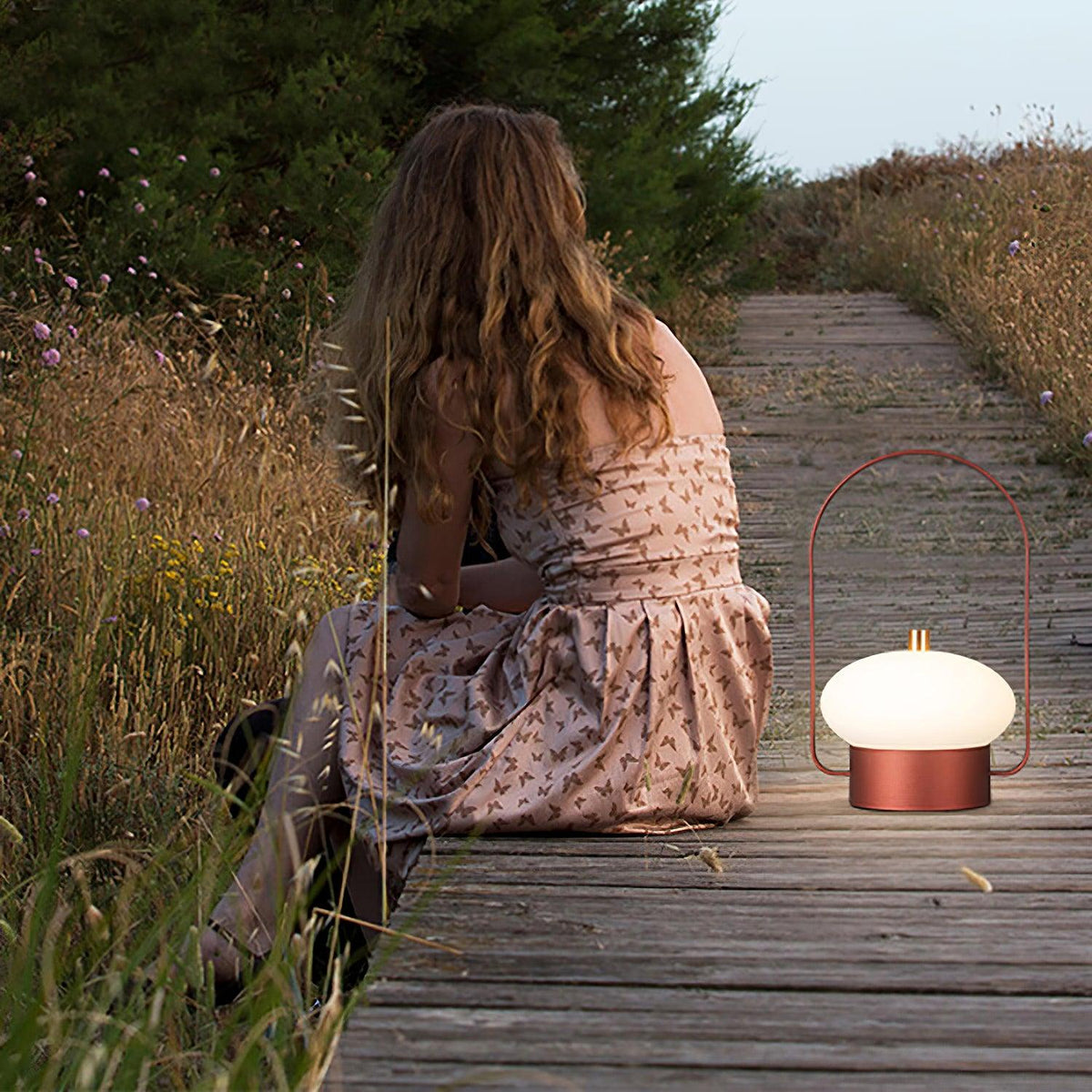 Soft Spot Portable Table Lamp with Rechargeable Battery, Touch Dimmer