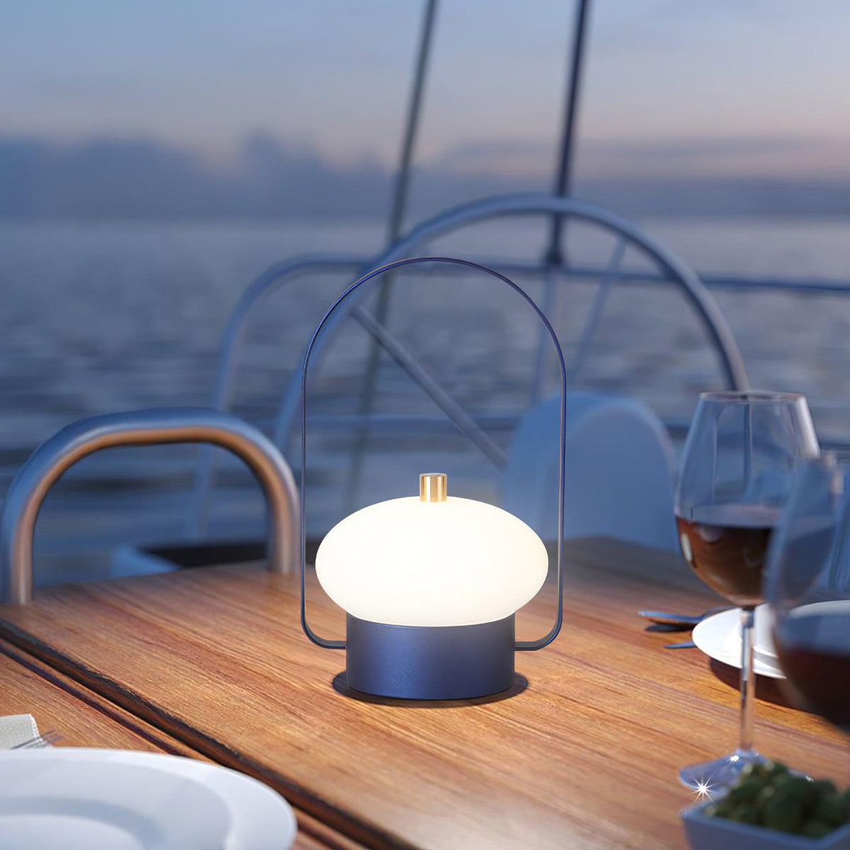 Soft Spot Portable Table Lamp with Rechargeable Battery, Touch Dimmer