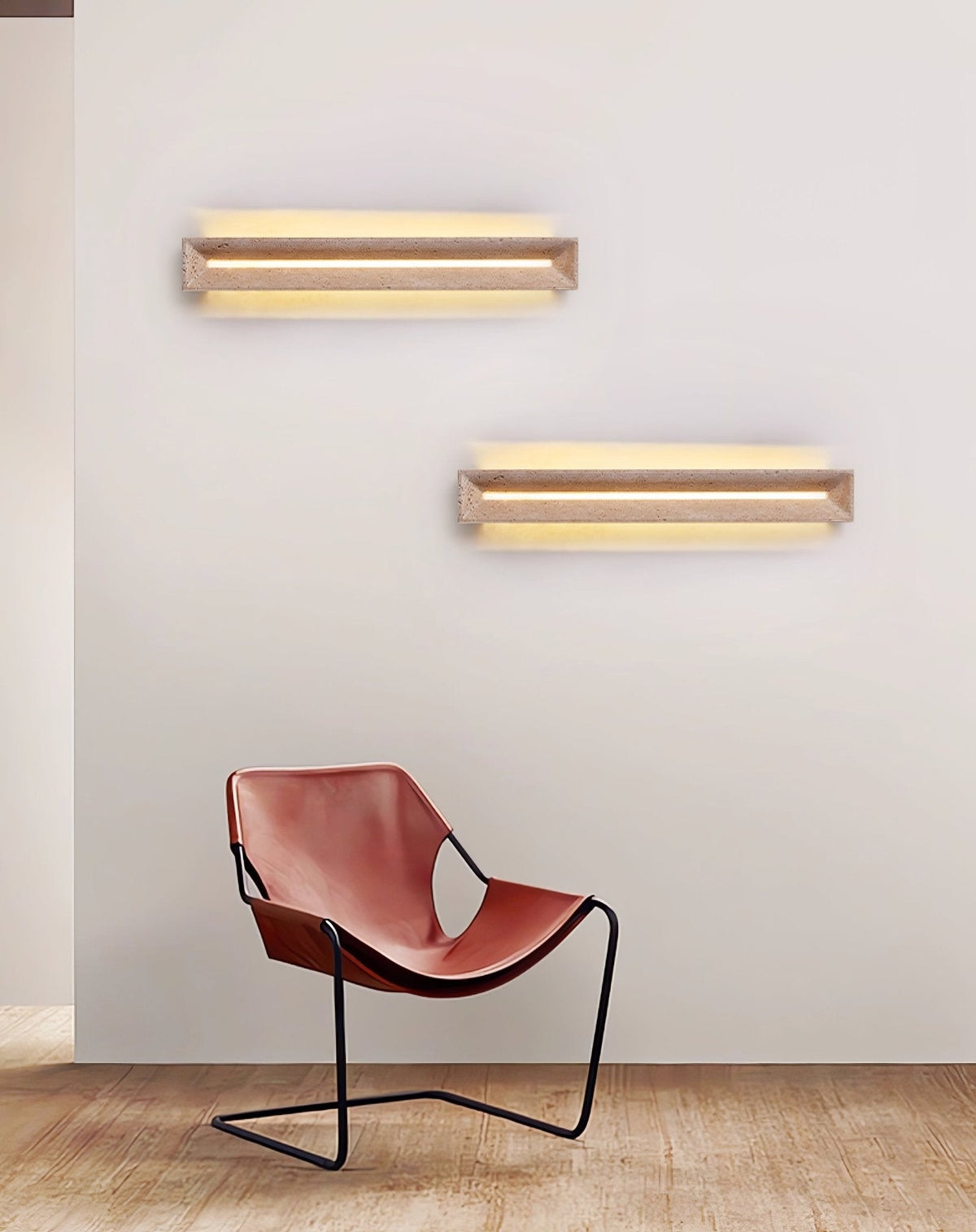 Solace Travertine Beam Wall Sconce – Modern LED Wall Light