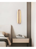 Solace Travertine Beam Wall Sconce – Modern LED Wall Light