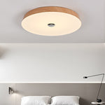 Solace Woodgrain LED Flush Mount Ceiling Light for Modern Interiors
