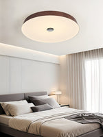 Solace Woodgrain LED Flush Mount Ceiling Light for Modern Interiors