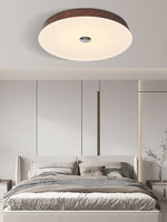 Solace Woodgrain LED Flush Mount Ceiling Light for Modern Interiors