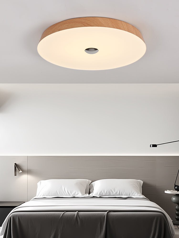 Solace Woodgrain LED Flush Mount Ceiling Light for Modern Interiors