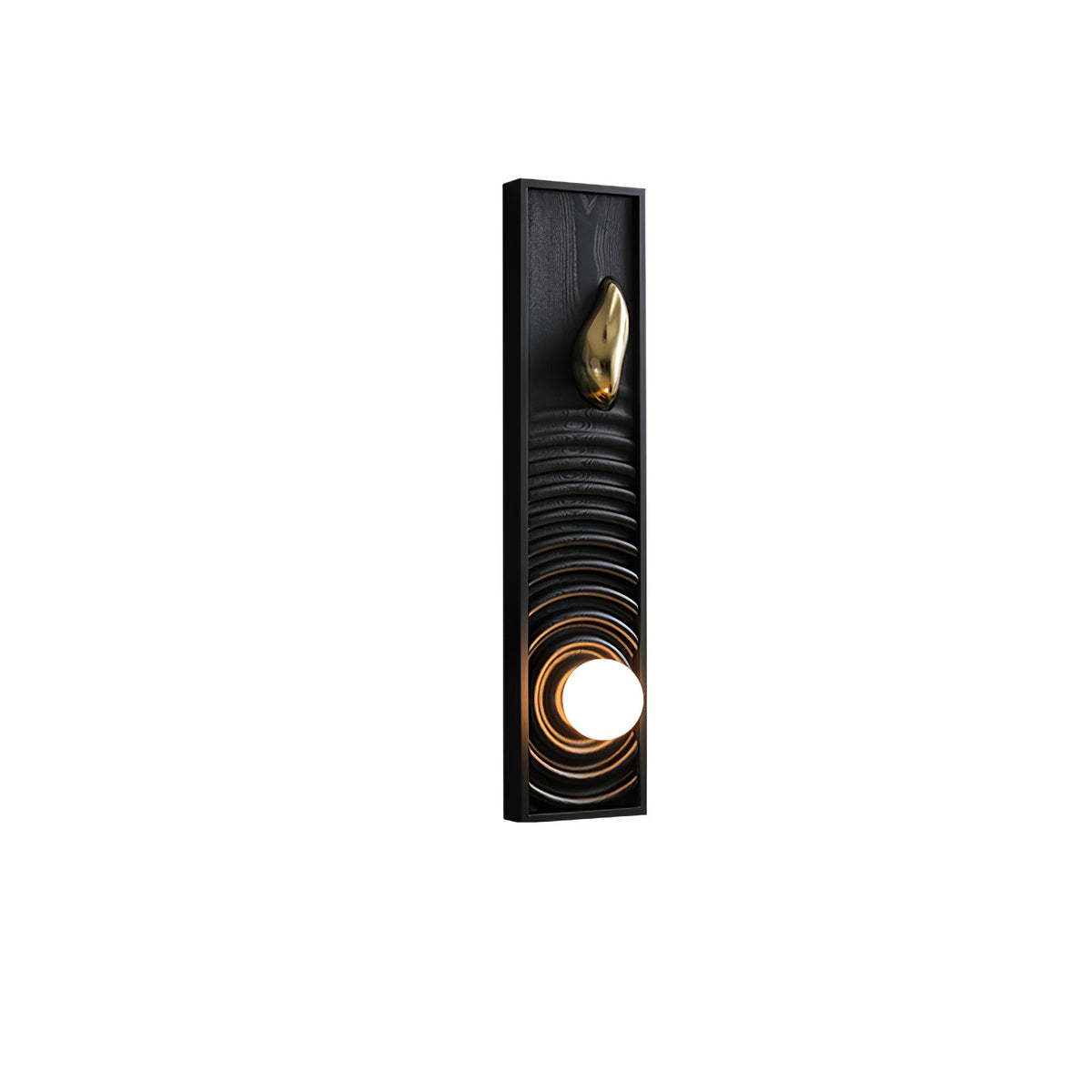 Solano Ripple Wall Sconce – Modern Wood & Brass LED Wall Light