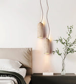 Solano Travertine Pendant Light – Natural Stone Hanging Lamp for Dining & Living Spaces