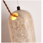 Solano Travertine Pendant Light – Natural Stone Hanging Lamp for Dining & Living Spaces