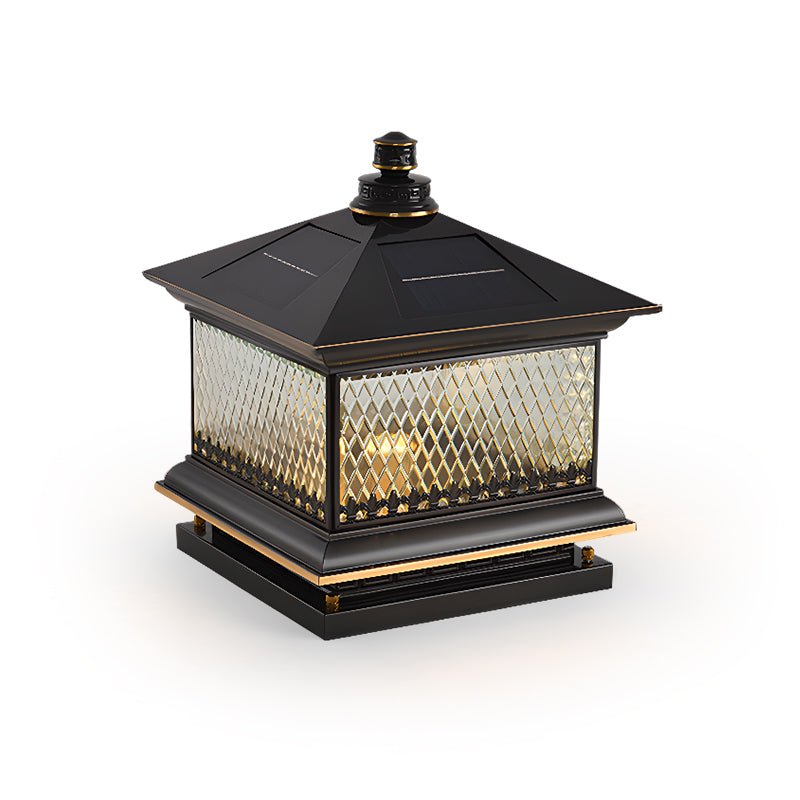 Diamond Solar Post Light for Pathways & Gardens – Modern LED Outdoor Lamp