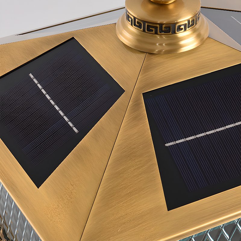 Diamond Solar Post Light for Pathways & Gardens – Modern LED Outdoor Lamp