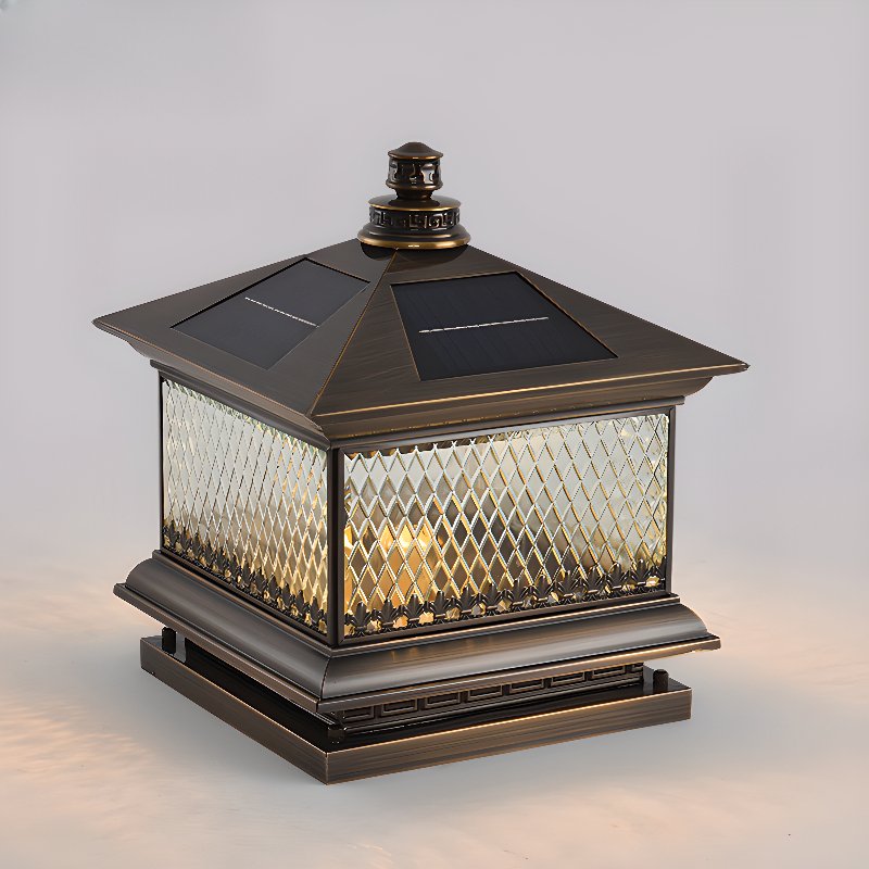 Diamond Solar Post Light for Pathways & Gardens – Modern LED Outdoor Lamp