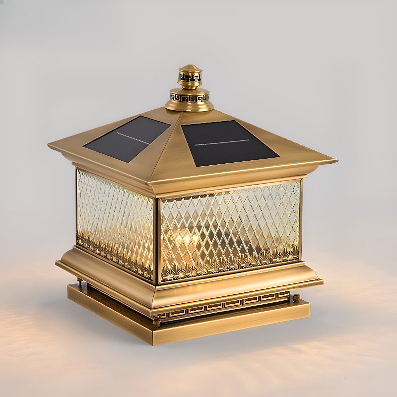 Diamond Solar Post Light for Pathways & Gardens – Modern LED Outdoor Lamp