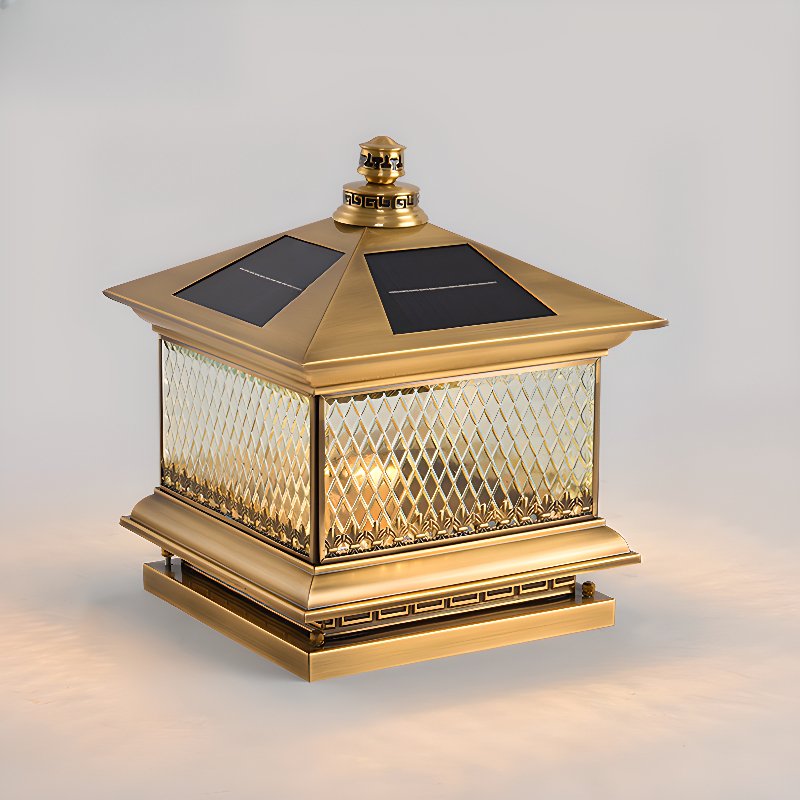 Diamond Solar Post Light for Pathways & Gardens – Modern LED Outdoor Lamp