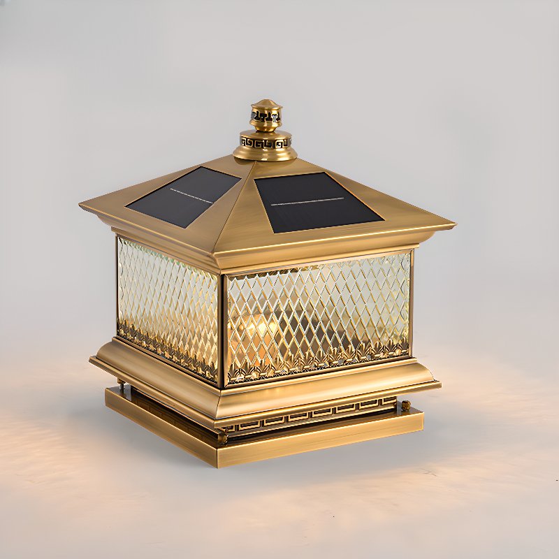 Diamond Solar Post Light for Pathways & Gardens – Modern LED Outdoor Lamp