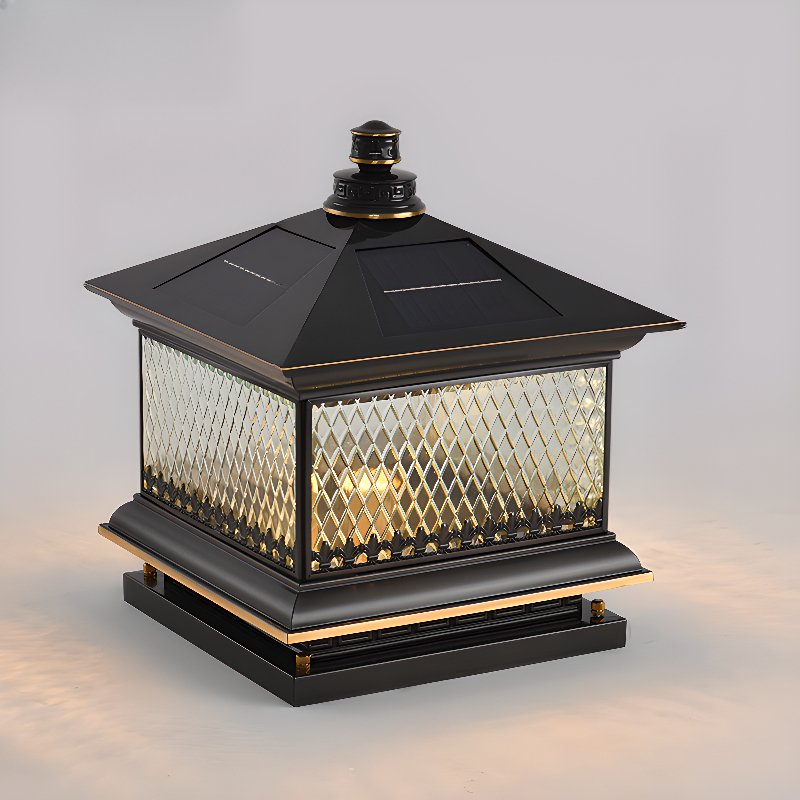 Diamond Solar Post Light for Pathways & Gardens – Modern LED Outdoor Lamp