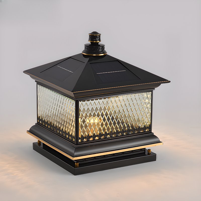 Diamond Solar Post Light for Pathways & Gardens – Modern LED Outdoor Lamp