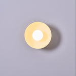 Solar Eclipse Brass Wall Sconce with Glass Shade for Modern Interiors