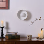 Solar Eclipse Brass Wall Sconce with Glass Shade for Modern Interiors