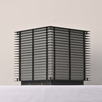 Solar Grid Outdoor Lantern – Modern Architectural LED Post Light