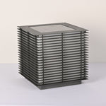 Solar Grid Outdoor Lantern – Modern Architectural LED Post Light