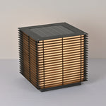 Solar Grid Outdoor Lantern – Modern Architectural LED Post Light