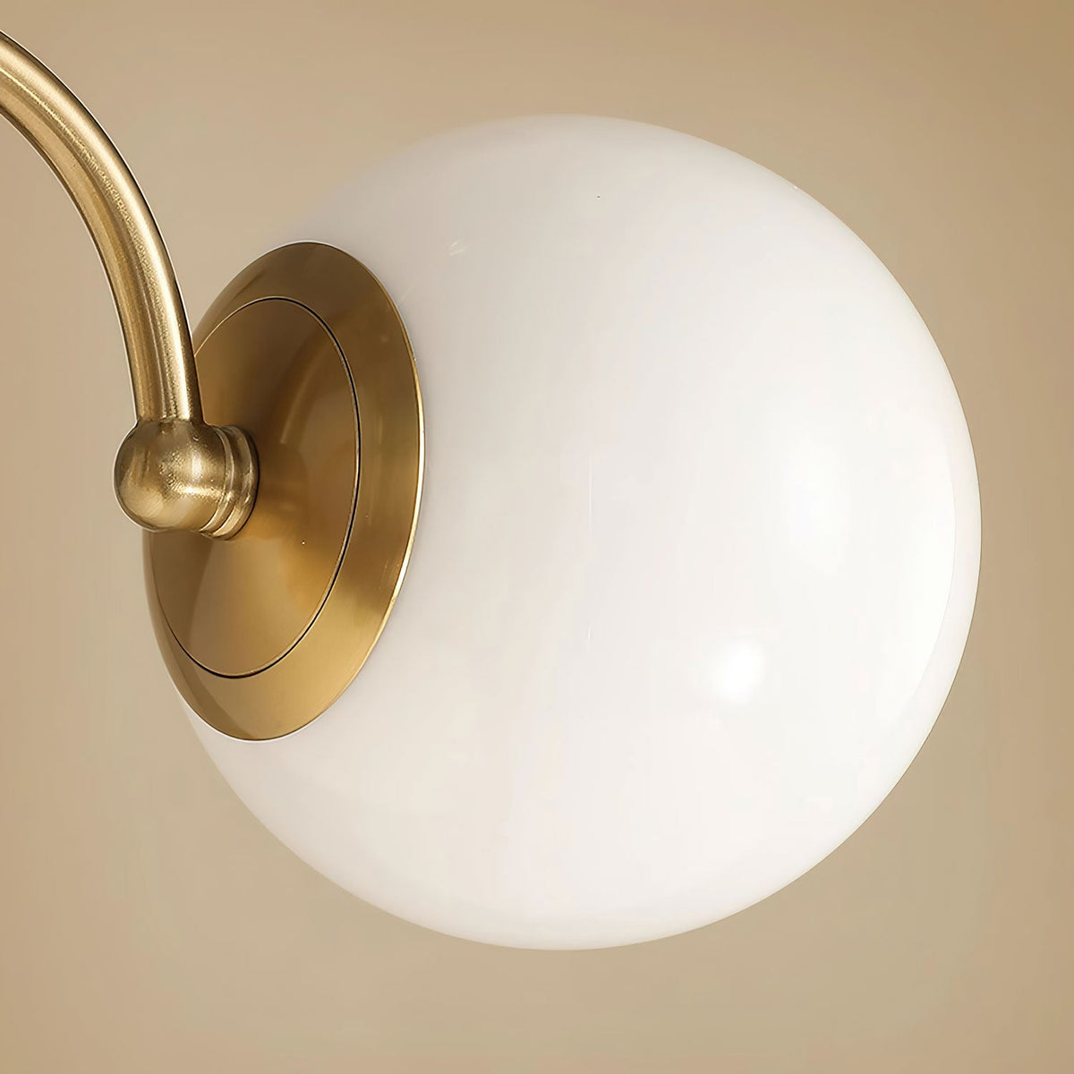 Solara Globe Chandelier – Mid-Century Modern Wood & Brass Pendant Light
