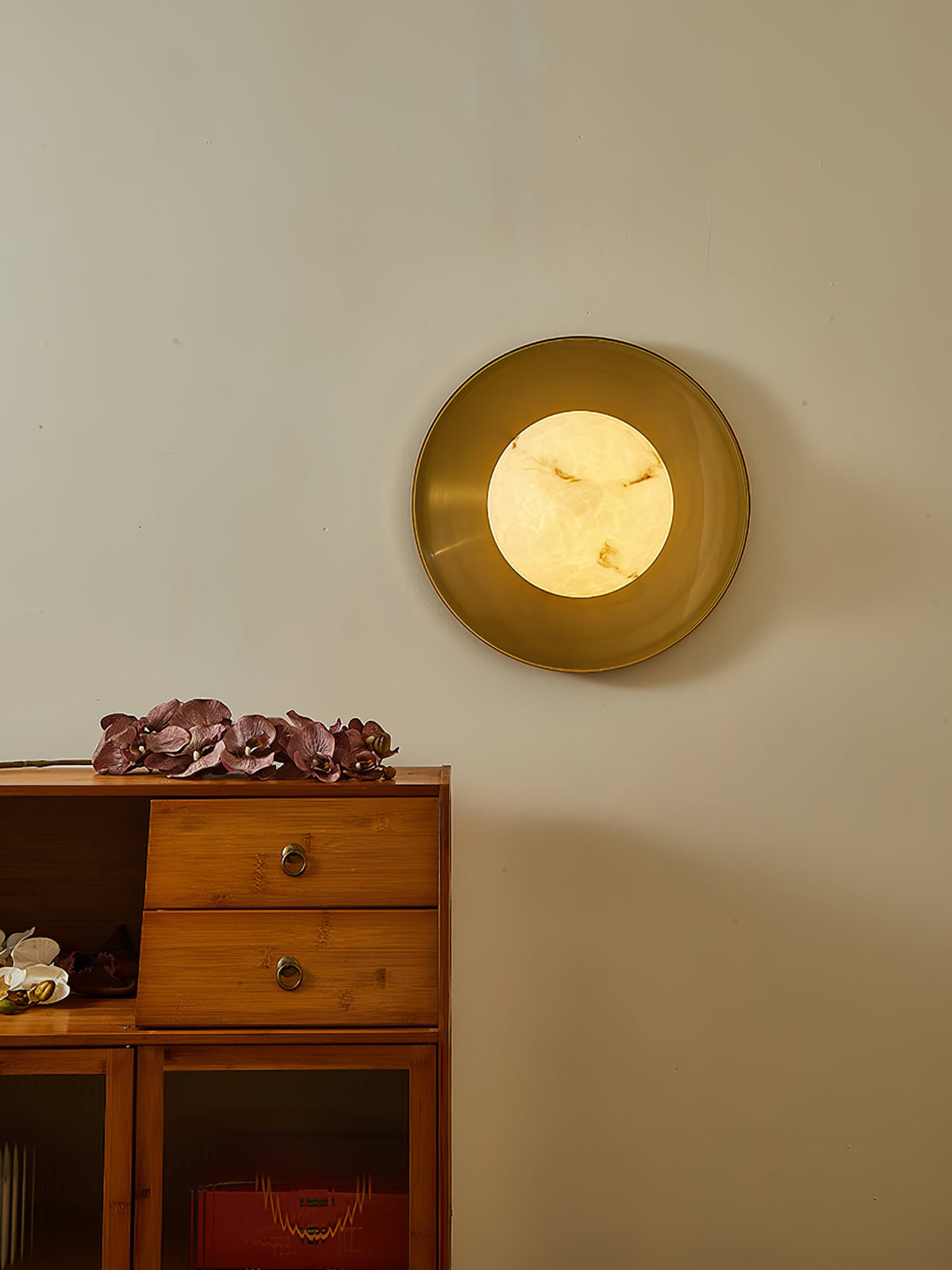 Solara Cloud Wall Sconce in Brushed Brass with Opal Glass