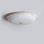 Solara Disc Travertine LED Flush Mount Ceiling Light