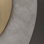 Solari Alabaster Leaf Wall Sconce in Brass and White Alabaster