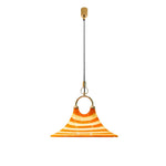 Solari Swirl Glass Pendant Light – Hand-Blown Amber Art Glass