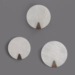 Solaris Halo Alabaster Wall Sconce with Brass Accents