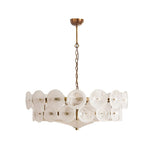 Solaris Disc Glass Chandelier – Two-Tier Gold & Murano-Style Glass Pendant