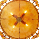 Solaris Disc Glass Chandelier – Two-Tier Gold & Murano-Style Glass Pendant