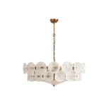 Solaris Disc Glass Chandelier – Two-Tier Gold & Murano-Style Glass Pendant