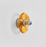 Solaris Nodo Wall Sconce in Amber Glass and Chrome
