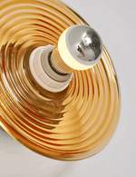 Solaris Nodo Wall Sconce in Amber Glass and Chrome