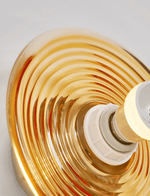 Solaris Nodo Wall Sconce in Amber Glass and Chrome