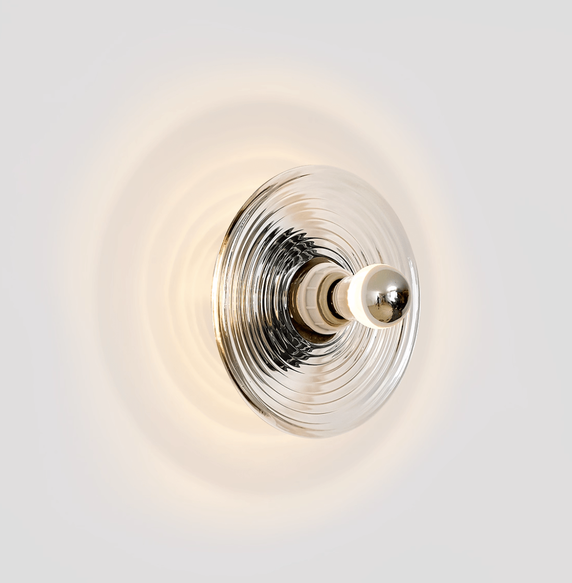 Solaris Nodo Wall Sconce in Amber Glass and Chrome