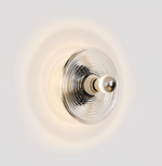 Solaris Nodo Wall Sconce in Amber Glass and Chrome
