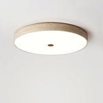 Solaro Travertine Flush Mount Ceiling Light in Natural Stone