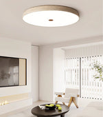 Solaro Travertine Flush Mount Ceiling Light in Natural Stone