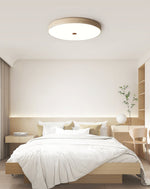 Solaro Travertine Flush Mount Ceiling Light in Natural Stone