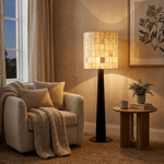 Solavera Alabaster Mosaic Floor Lamp – Handcrafted Natural Stone Lighting