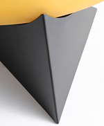 Solayne Half-Moon Wall Sconce in Black and Amber Glass