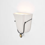 Solenne Ceramic Shell Wall Sconce in Glazed Finishes