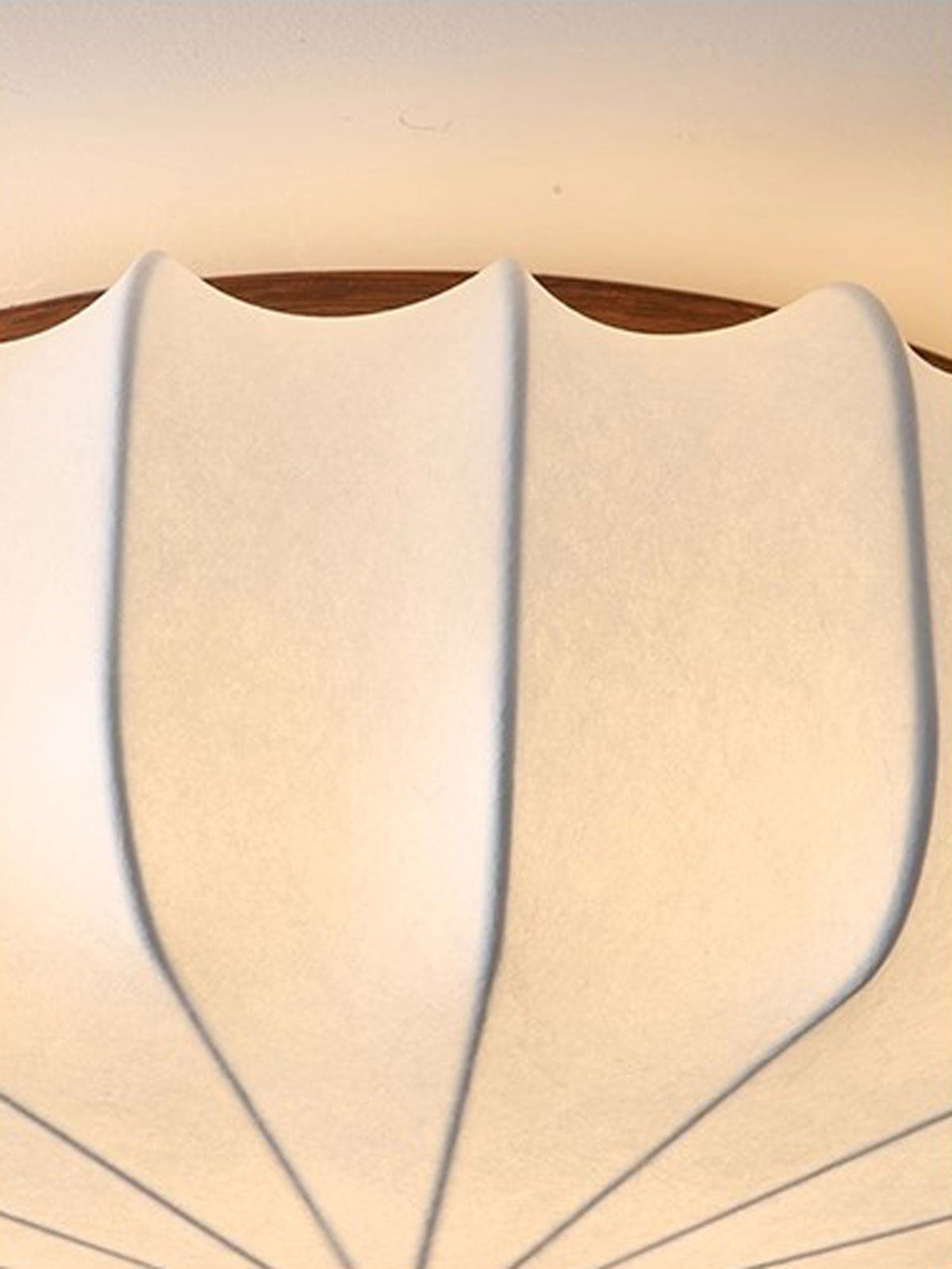 Solenne Blossom Flush Mount Ceiling Light in Silk and Walnut