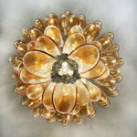 Solenne Amber Glass Chandelier – Modern Artisan Pendant Light for Dining Room and Foyer