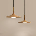 Solid Wood Disc Pendant Light