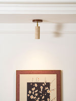 Solis Stone Spotlight in Travertine and Walnut Wood